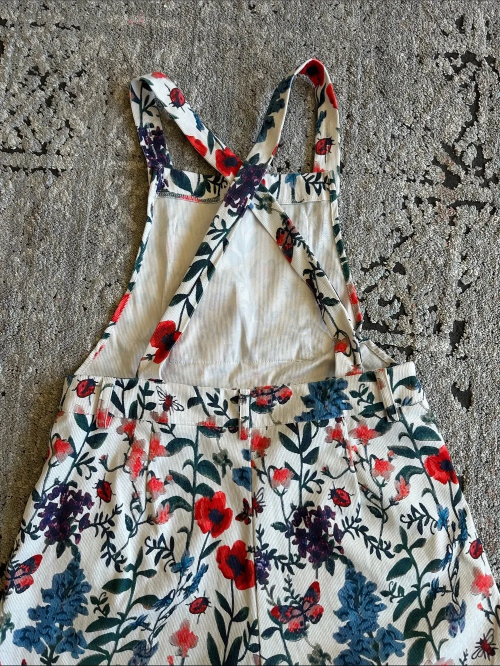 EUC floral short overalls - Picture 4 of 5